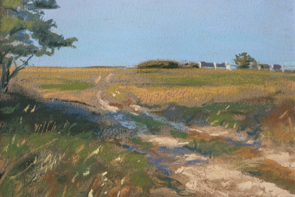 Une vue de belle-Île au pastel sec.